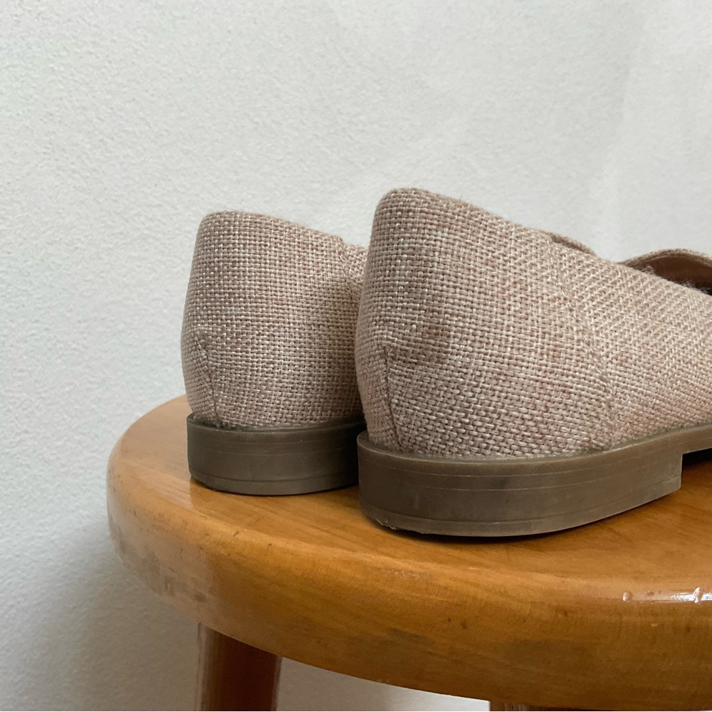 Tinstree Tan Canvas Pointed Toe Loafer With Belt … - image 2